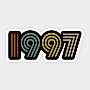 1997 Birth Year Retro Style Sticker